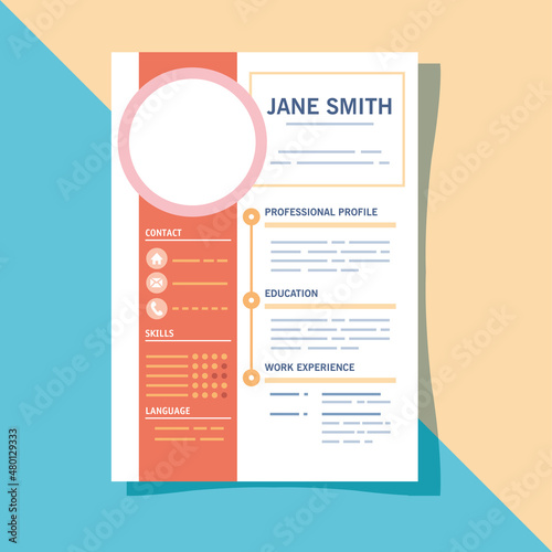 orange cv template