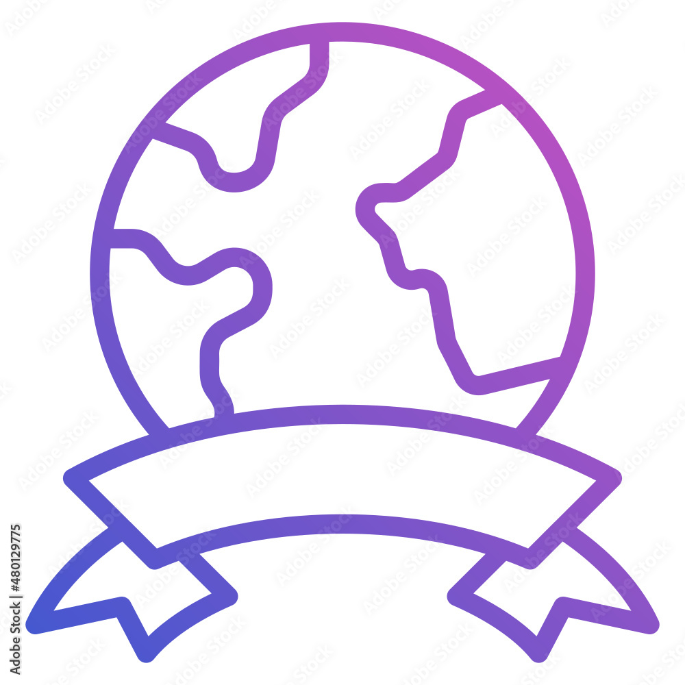 Mother earth day line gradient icon Mother earth day line gradient icon