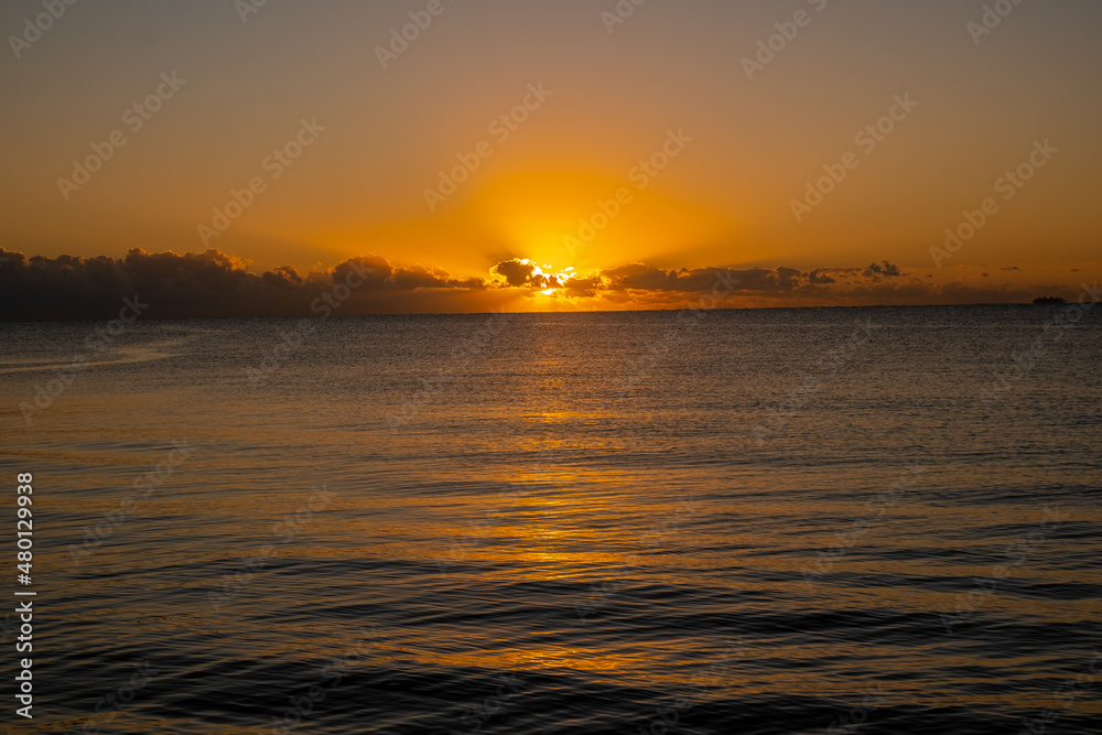 sunset over the sea