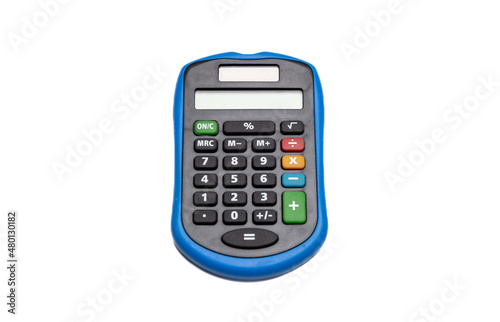 Calculator with blank display isolated cutout on white background © Rawf8