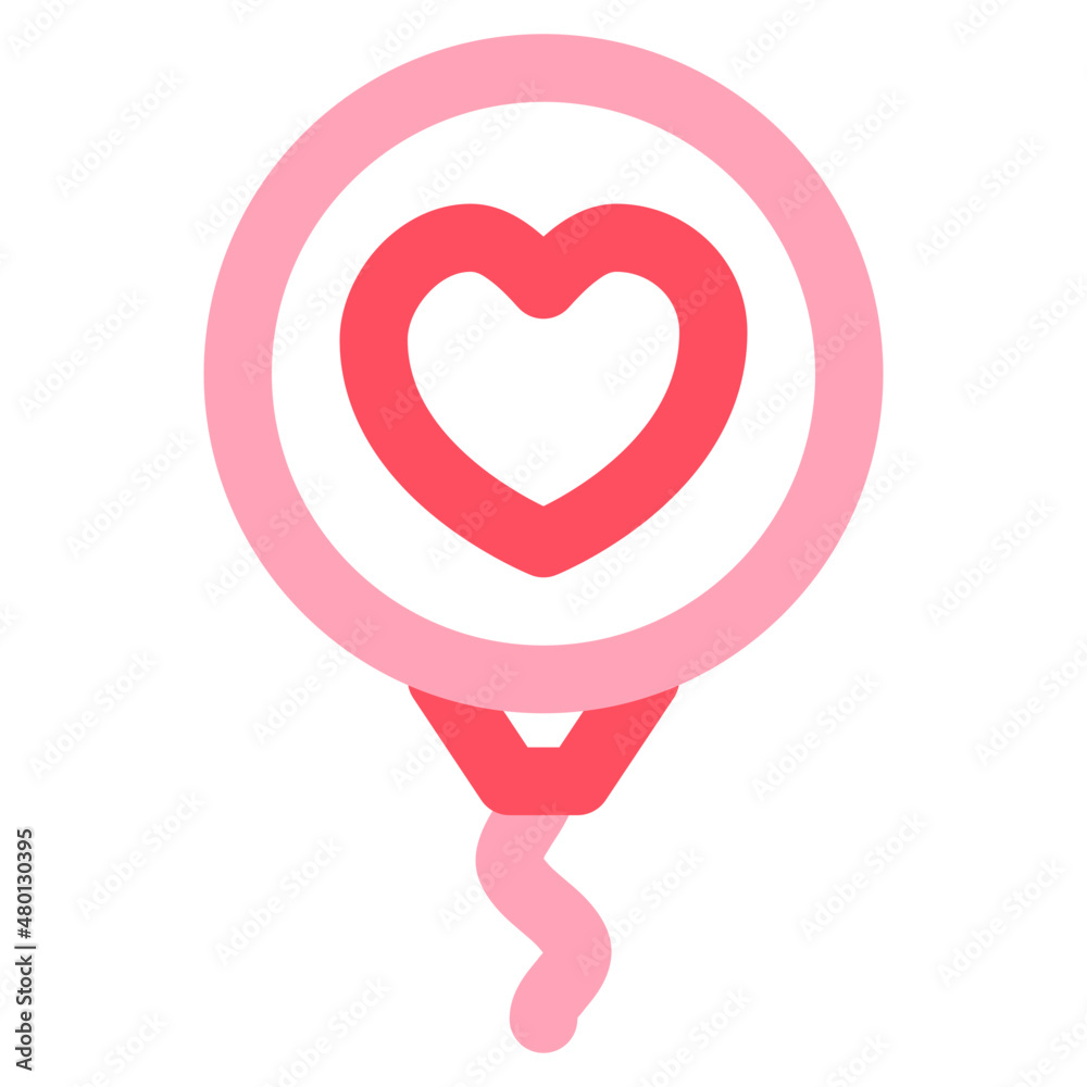 balloon colored line icon