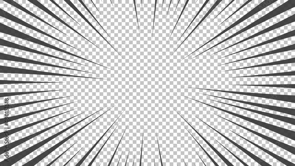 Fototapeta premium Black comic book transparent background