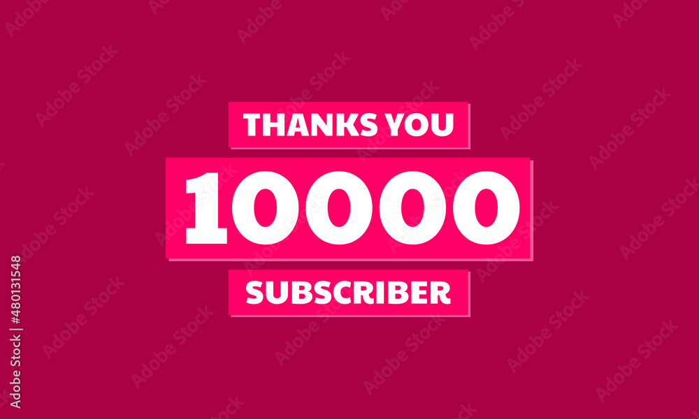 Thank you 10000 followers, red violet Greeting card template for social media. Thank you 10000 followers, red violet Greeting card template for social media.