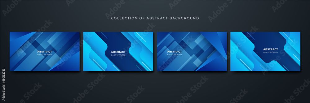 Gradient shape Blue Colorful abstract Design Background