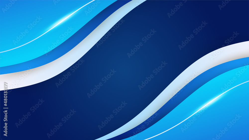 Obraz premium Wave Geometric Blue Colorful abstract Design Background