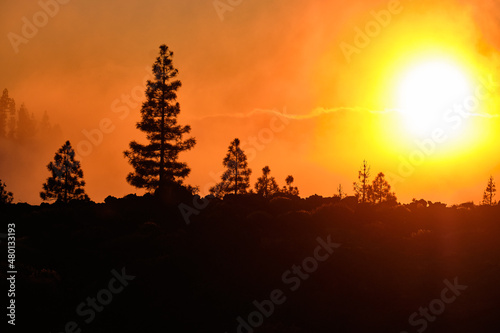 Sonnenuntergang am Fuss des Teide Teneriffa