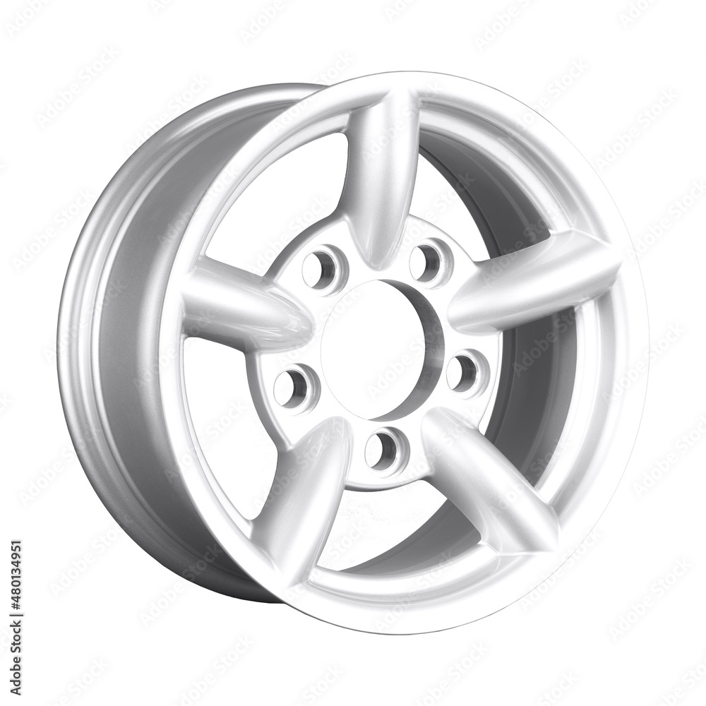 Obraz premium Silver Alloy 5 Spoke Wheel