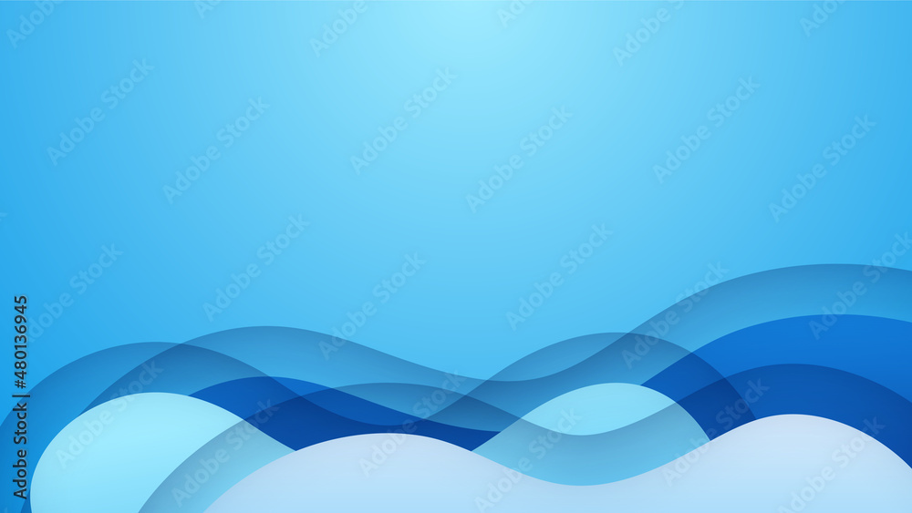 Obraz premium Wave layer Blue Colorful abstract Design Background