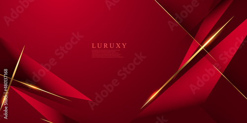 abstract vector luxury red and gold background modern creative concept