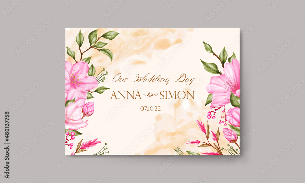 Lovely watercolor flower wedding banner template Lovely watercolor flower wedding banner template