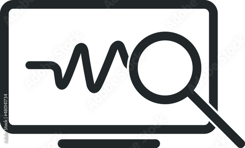 Data monitoring icon, monitoring icon vector isolated 