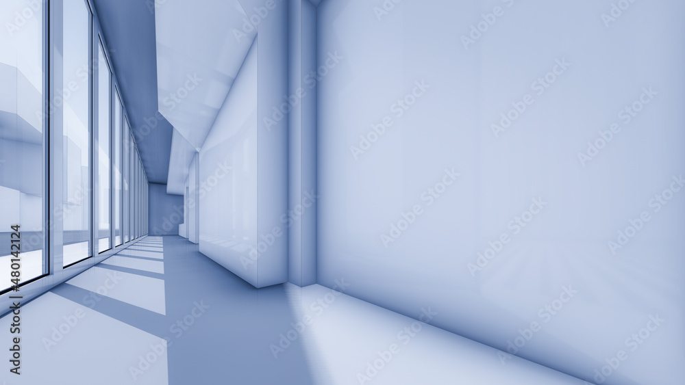 3D rendering illustration of modern house 3D rendering illustration of modern house