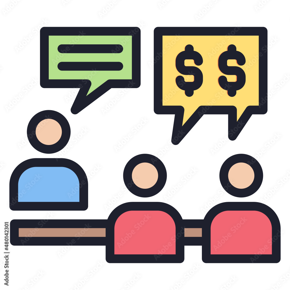 Consulting filled line color icon Consulting filled line color icon