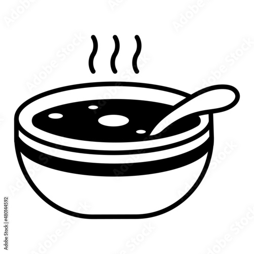 Glutinous rice balls Soup Concept Vector Icon Design, Traditional Chinese Culture Symbol, Year of the Tiger 2022 Sign, China Travel Guide Stock Illustration