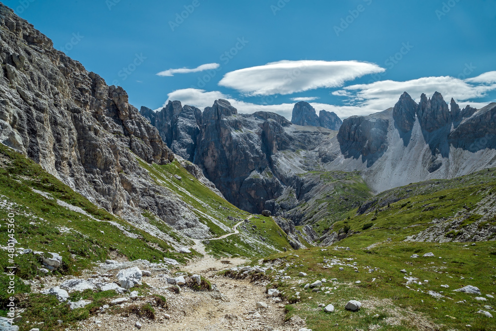 Cadini di Misurina in Tre Cime dolomite national park, Italy, Trentino