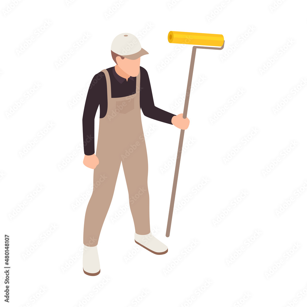 Painter Isometric Illustration Painter Isometric Illustration