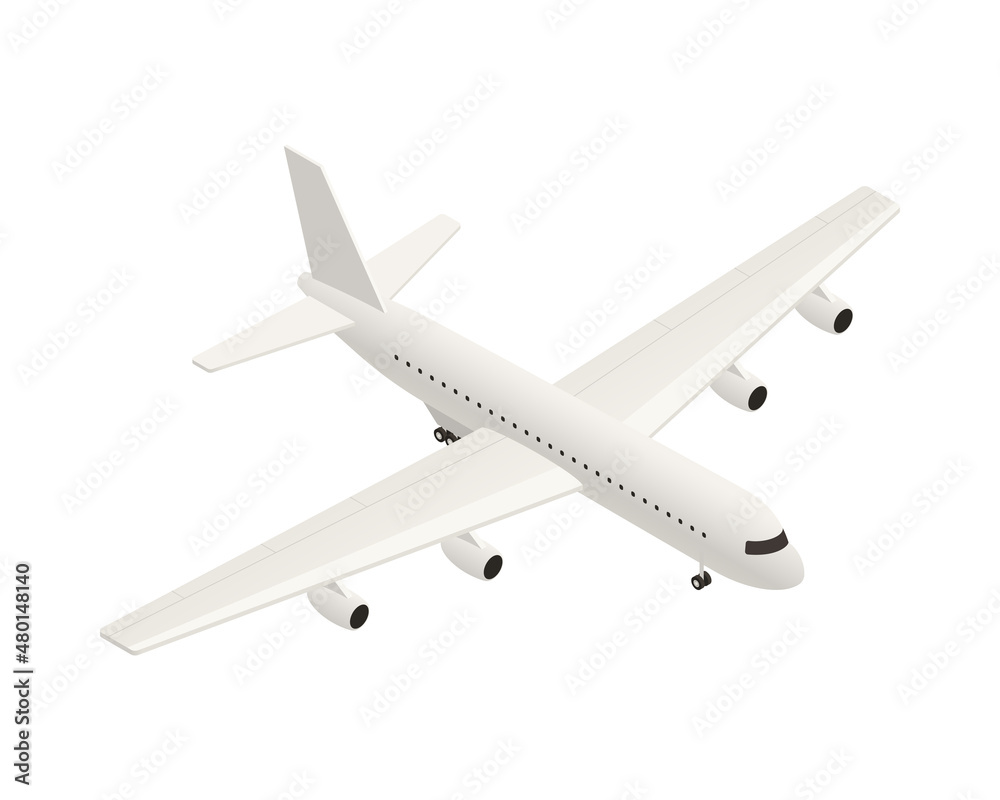 Plane Isometric Illustration Plane Isometric Illustration