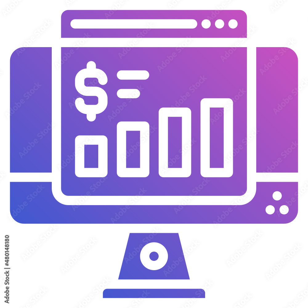 Data Analytic flat gradient icon