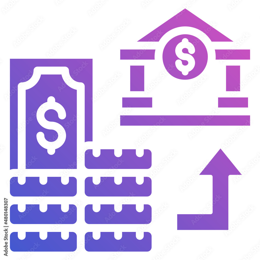 Save Money flat gradient icon Save Money flat gradient icon
