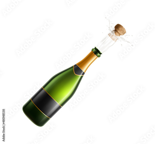 Popping Champagne Illustration