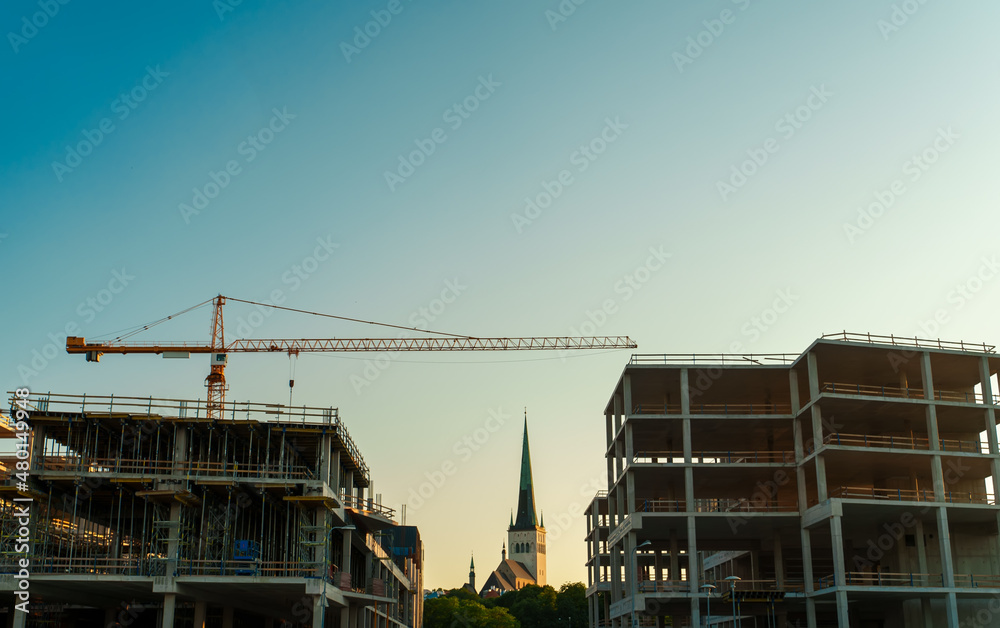 Tallinn will never be completed. Construction of new quarter next to the old town.