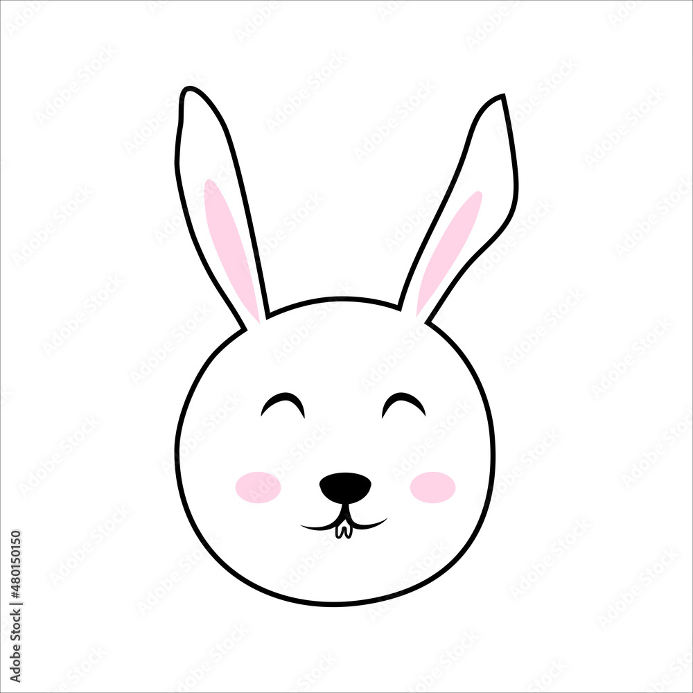 rabbit head animal icon rabbit head animal icon