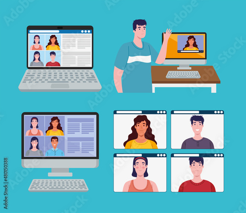 video conference icons
