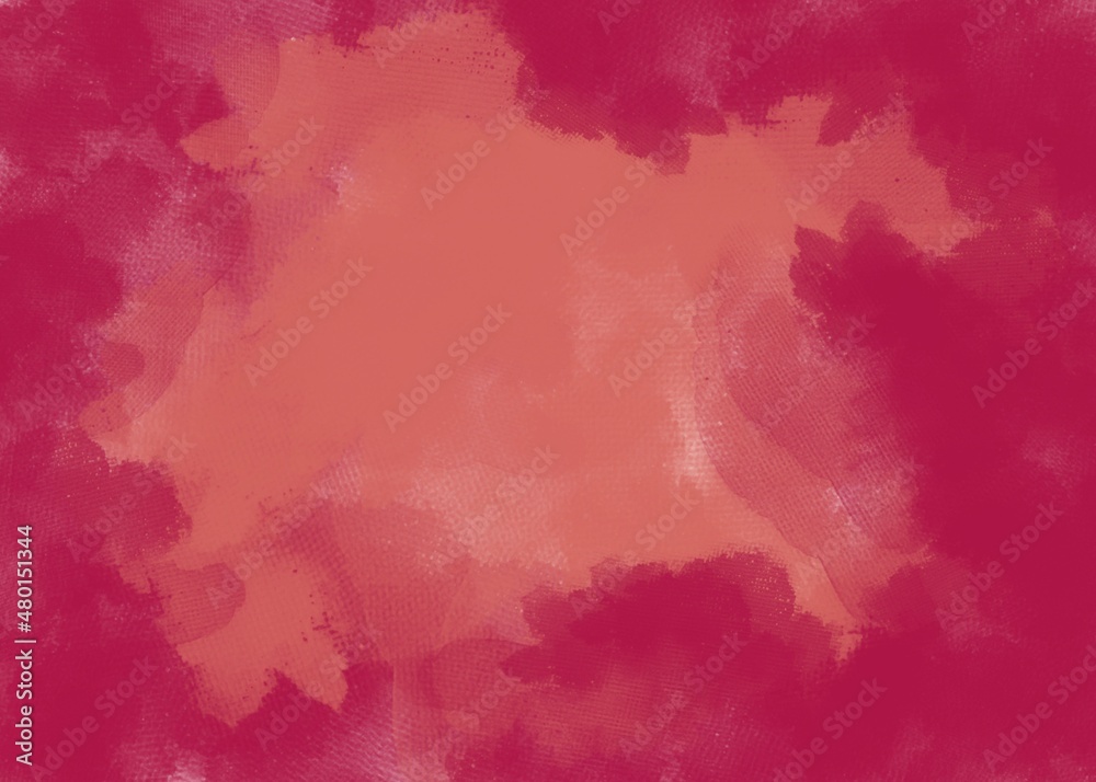 Obraz premium Red and orange abstract watercolor background.