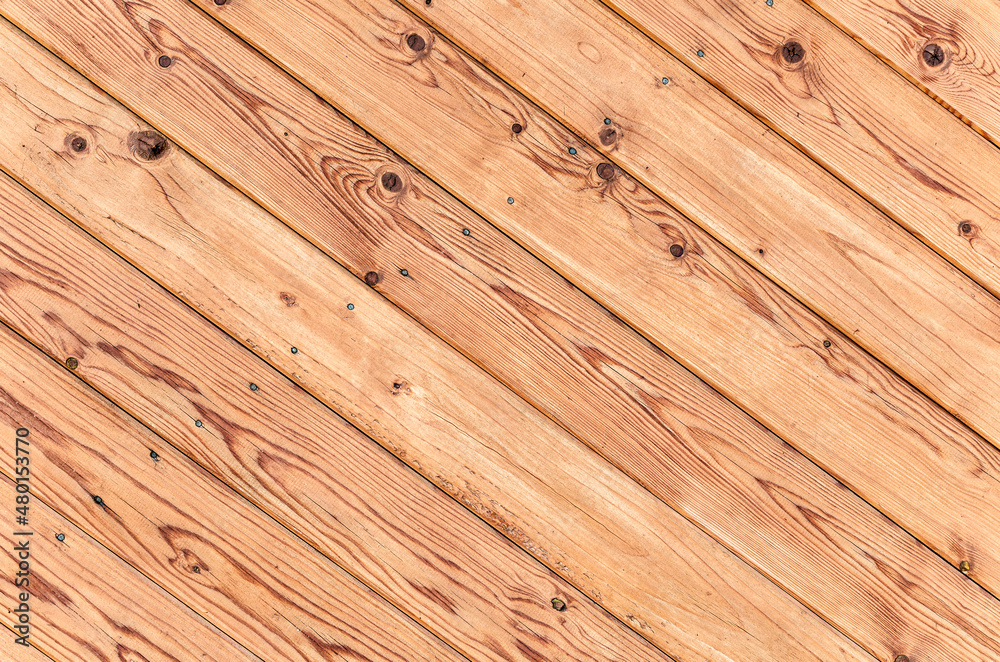 Fototapeta premium Wooden planks with natural patterns as creative background