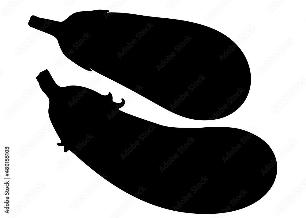 Large set of eggplants. Vector image. Large set of eggplants. Vector image.