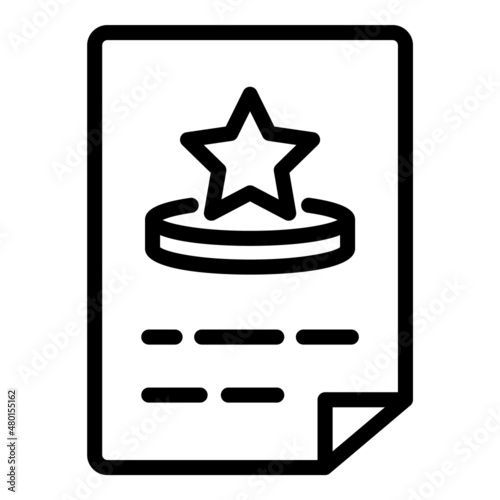 Document Flat Icon Isolated On White Background