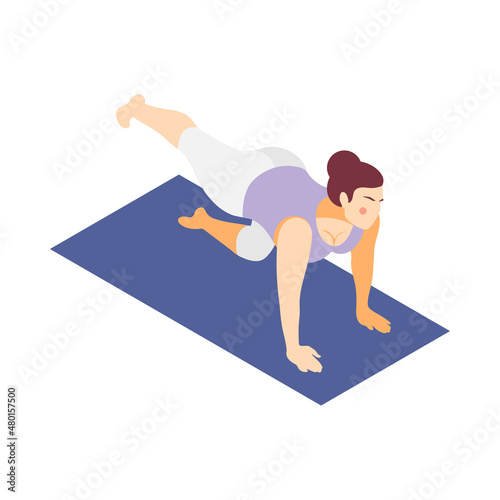 Plus Size Woman Fitness