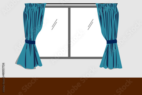 The walls had windows and curtains opened