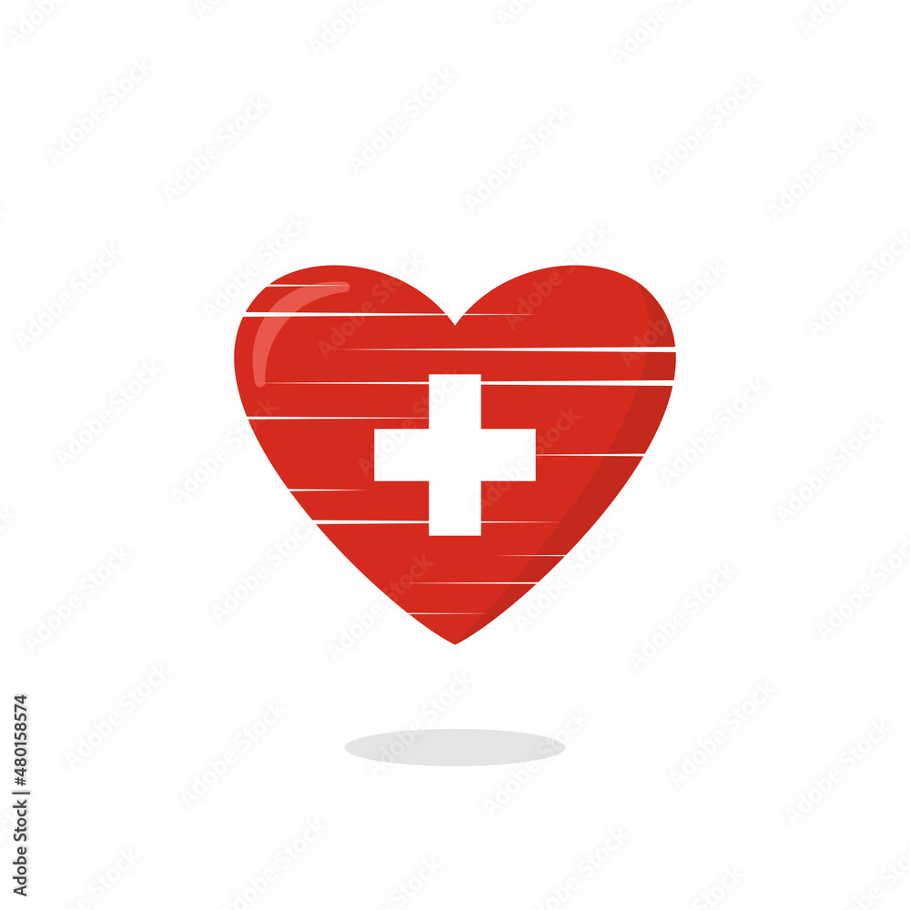 Switzerland flag shaped love illustration Switzerland flag shaped love illustration