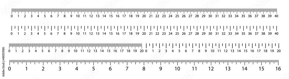 Ruler in centimeters millimeters and inches Vector Image
