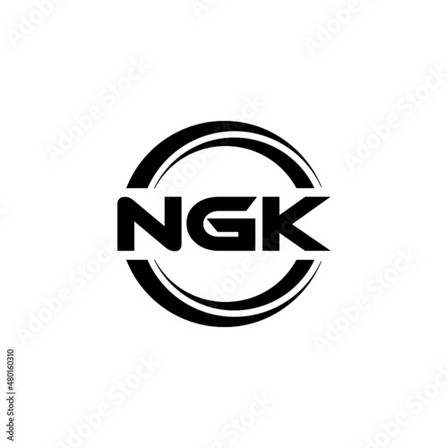 NGK letter logo design with white background in illustrator  vector logo modern alphabet font overlap style. calligraphy designs for logo  Poster  Invitation  etc.