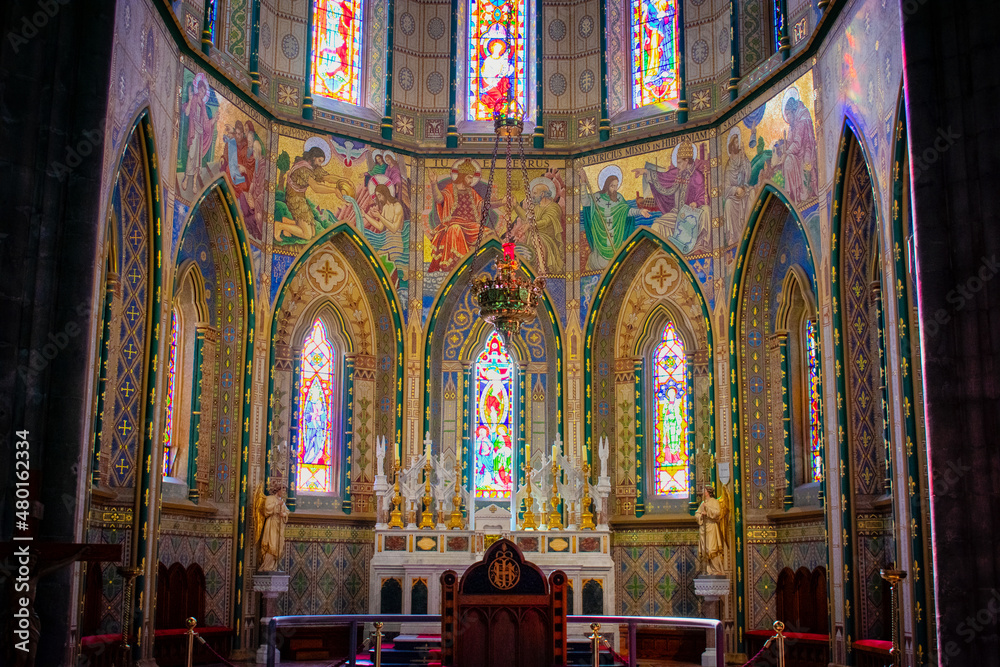 Ancient Irish Catholic Church Interior, Kilkenny, Ireland