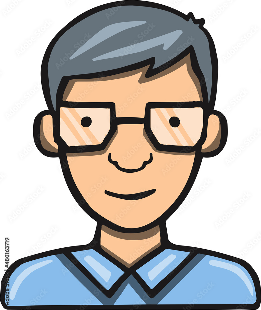 Face identification icon drawn by hand vector Face identification icon drawn by hand vector