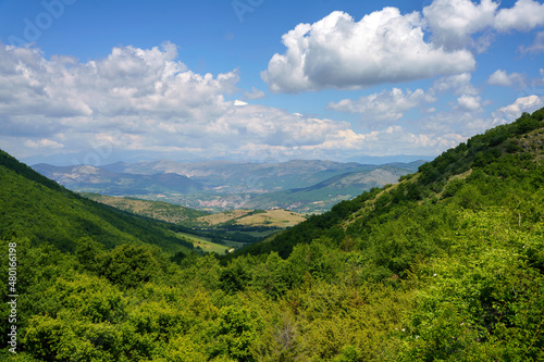 Landscape of Valle Peligna, Abruzzo, near Raiano and Anversa