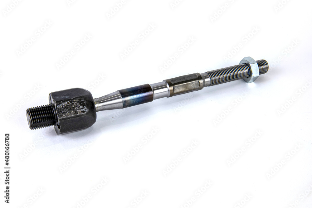 Steering rod. Auto part isolated on white. Steering rod. Auto part isolated on white.