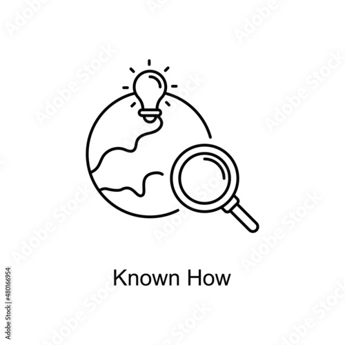 Known How vector Outline Icon Design illustration. Educational Technology Symbol on White background EPS 10 File