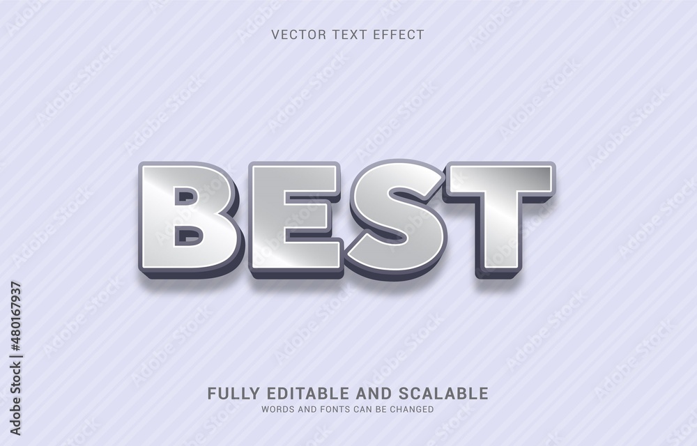 editable text effect, Best Silver style editable text effect, Best Silver style