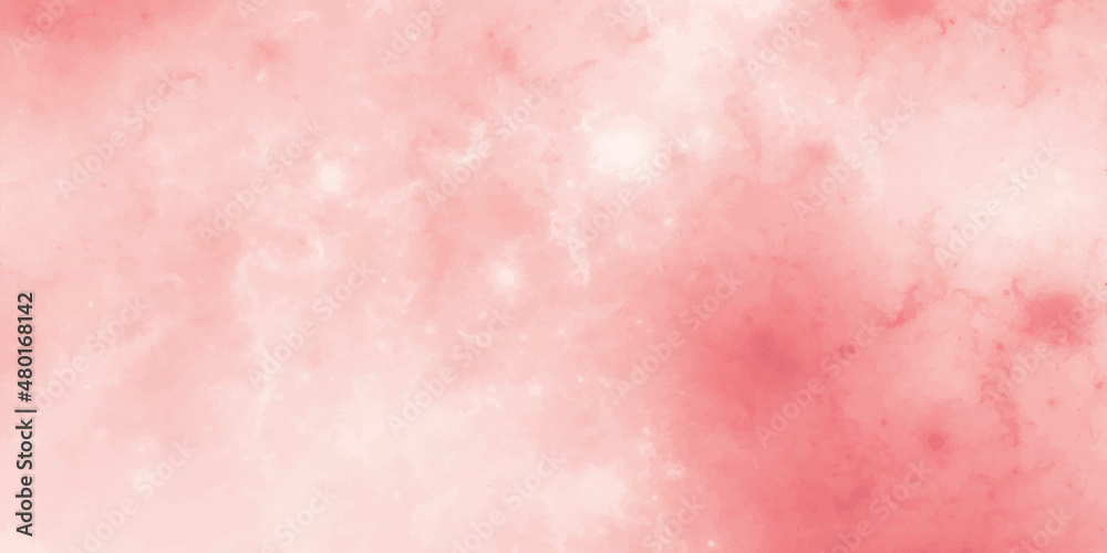 Fototapeta premium Grunge pink background, Watercolor painted background. Abstract Illustration wallpaper. Brush stroked painting.
