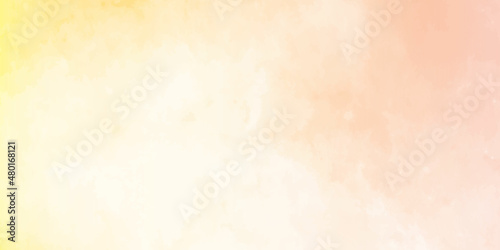 abstract watercolor background with space, soft yellow and pink watercolor background