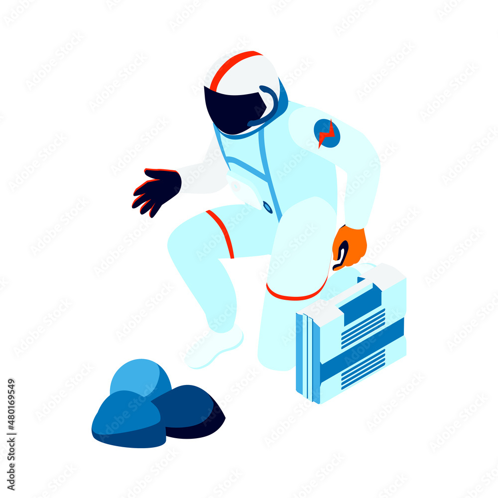 Astronaut Isometric Icon
