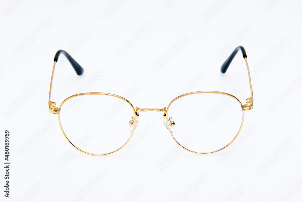 Fototapeta premium Fashion sunglasses two tone frames on white background.