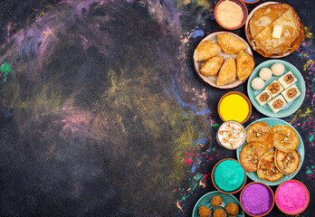 Traditional Indian Holi festival food
