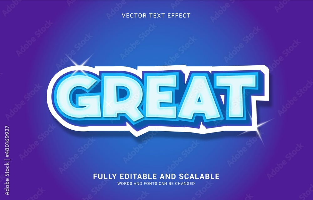 editable text effect, Great style