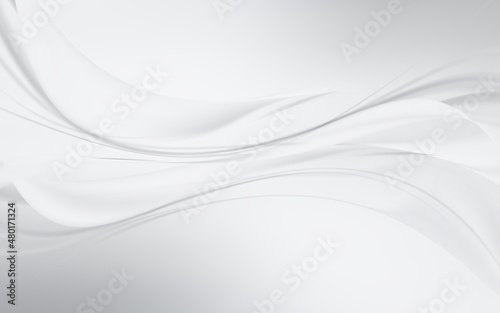 Gray silk waves background. Futurisic white gradient design. Grey and silver business or web texture.