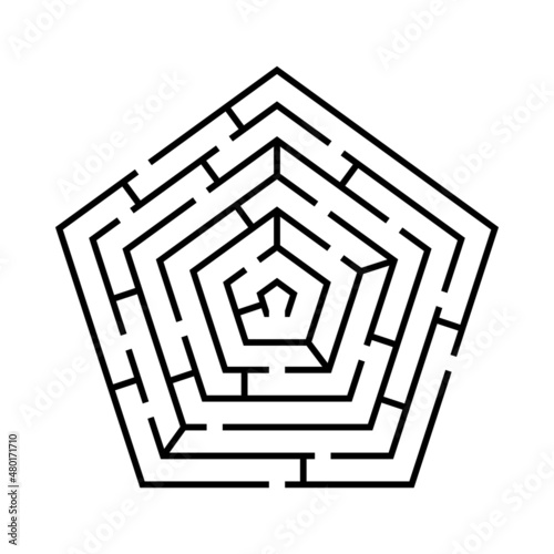 Labyrinth Flat Illustration